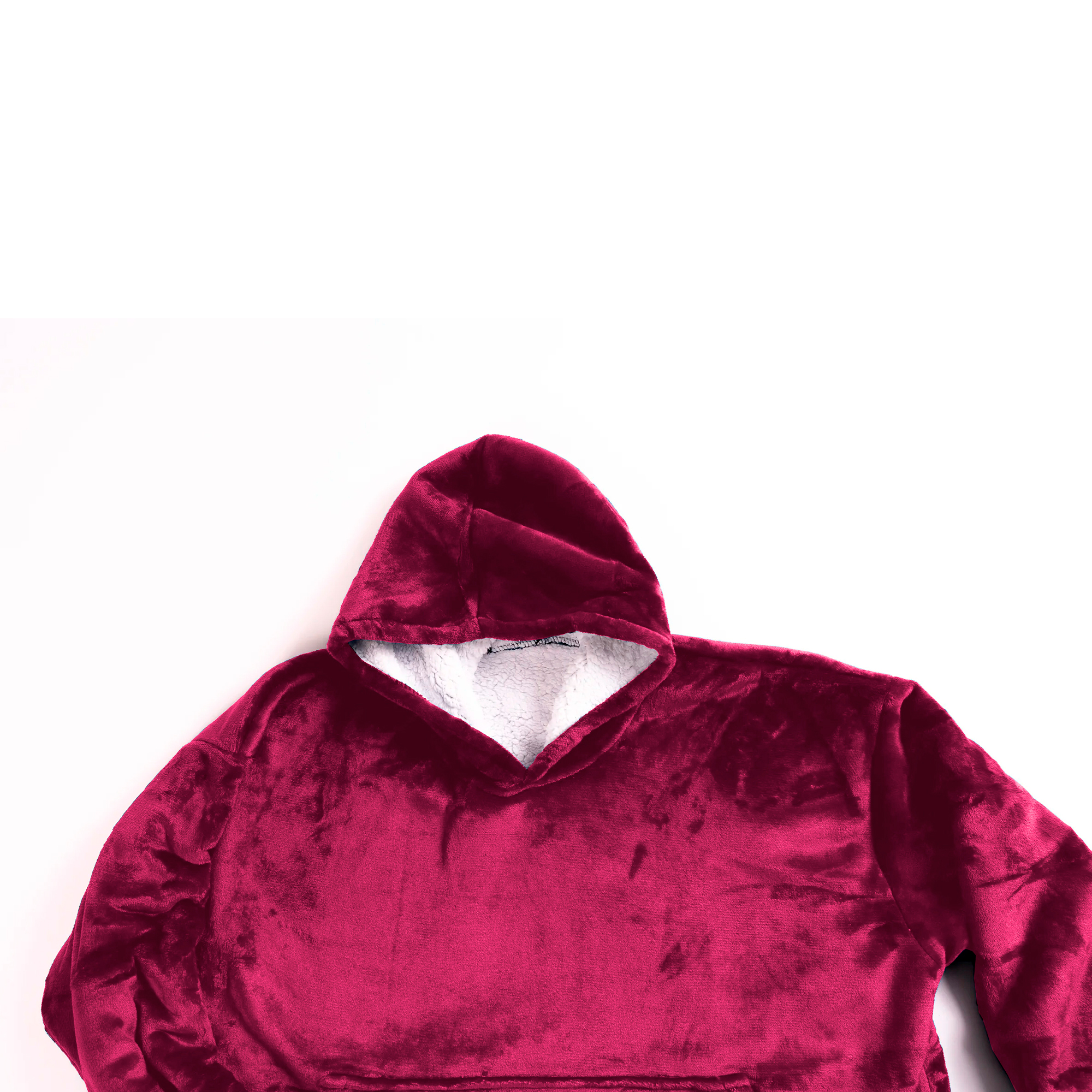 Hoodie Invernal De Borrega Tinto