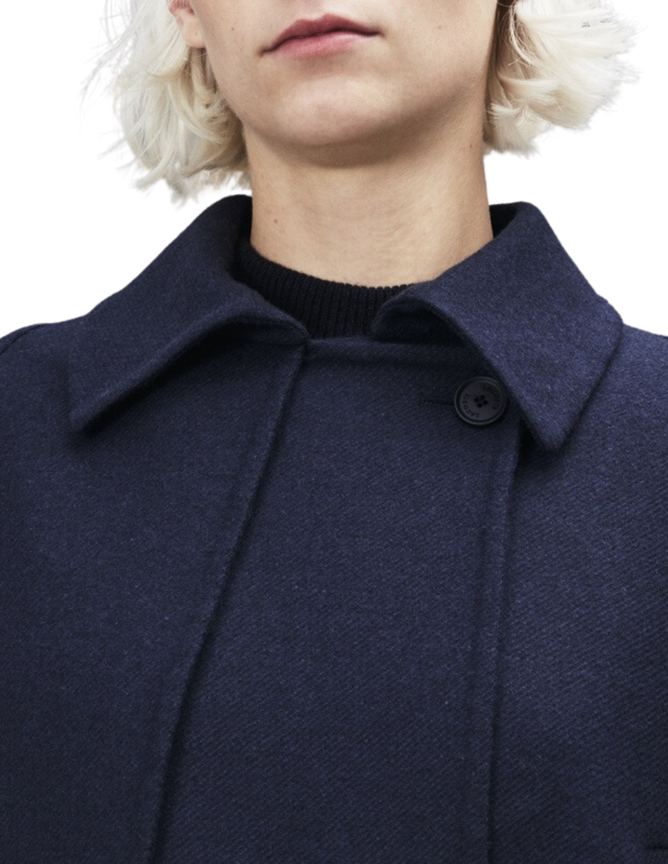 Foto 2 | Abrigo De Lana Lacoste Colección Nueva York Color Azul Para Dama