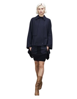 Foto 4 | Abrigo De Lana Lacoste Colección Nueva York Color Azul Para Dama