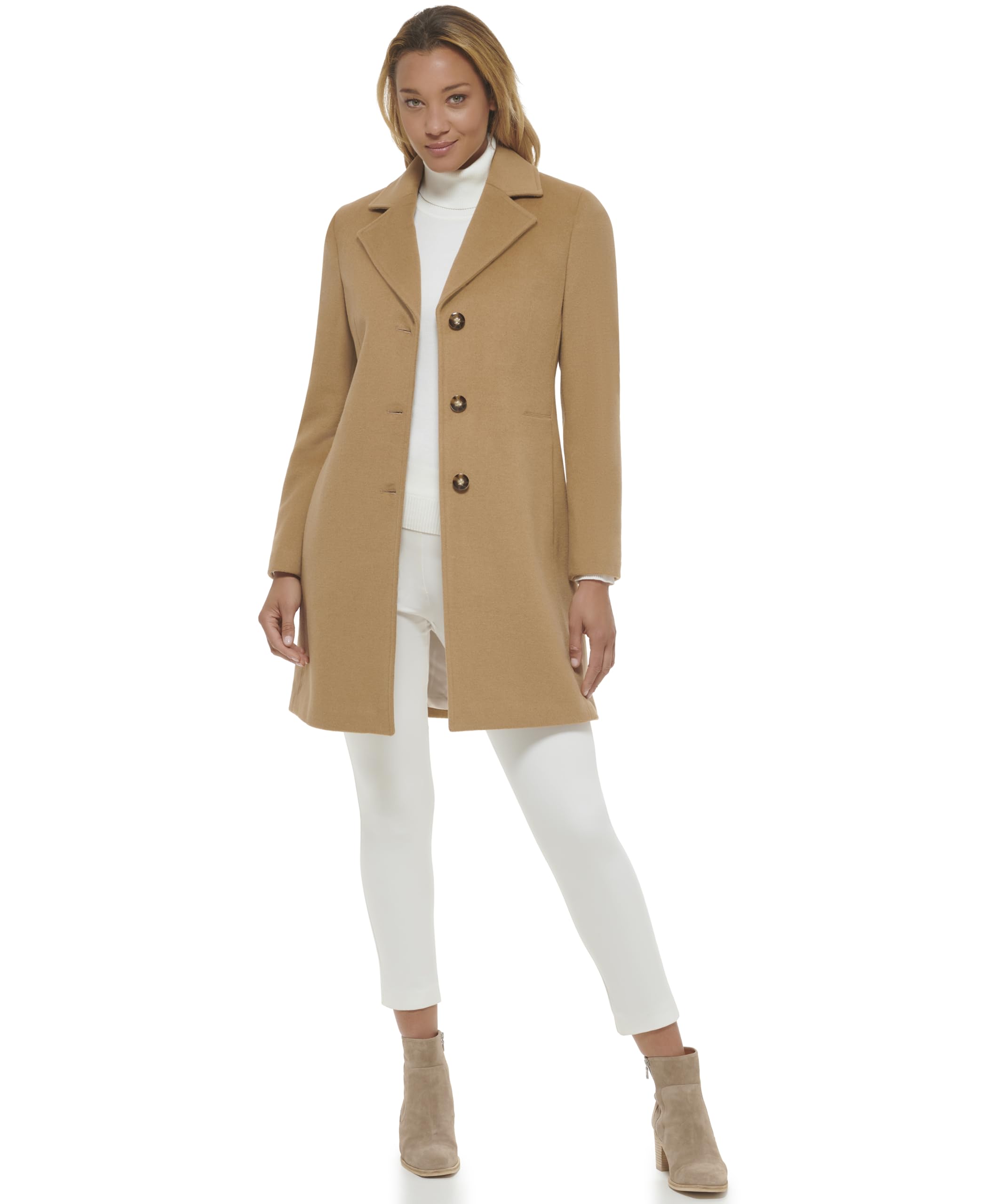 Foto 1 | Abrigo Calvin Klein Classic De Mezcla De Lana Y Cachemir Para Mujer - Venta Internacional.