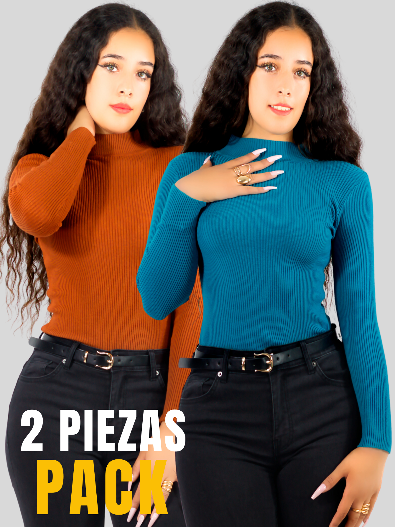 Foto 5 | Set De Dos Sueteres Para Mujer Casual Sweater Dama Diseño Canale Suet-1008-px2 Variedad De Colores Invierno Blusa
