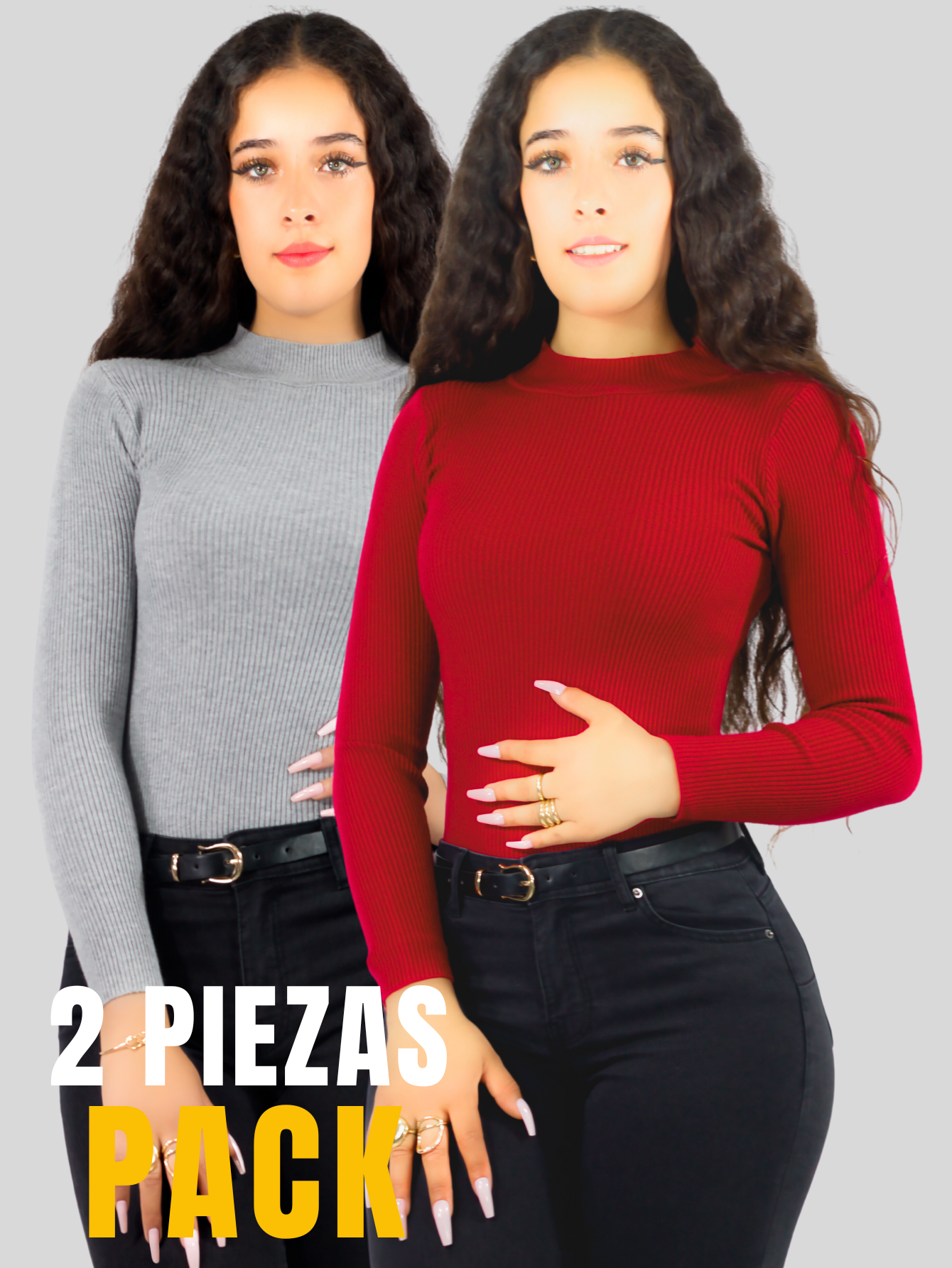 Foto 6 pulgar | Set De Dos Sueteres Para Mujer Casual Sweater Dama Diseño Canale Suet-1008-px2 Variedad De Colores Invierno Blusa
