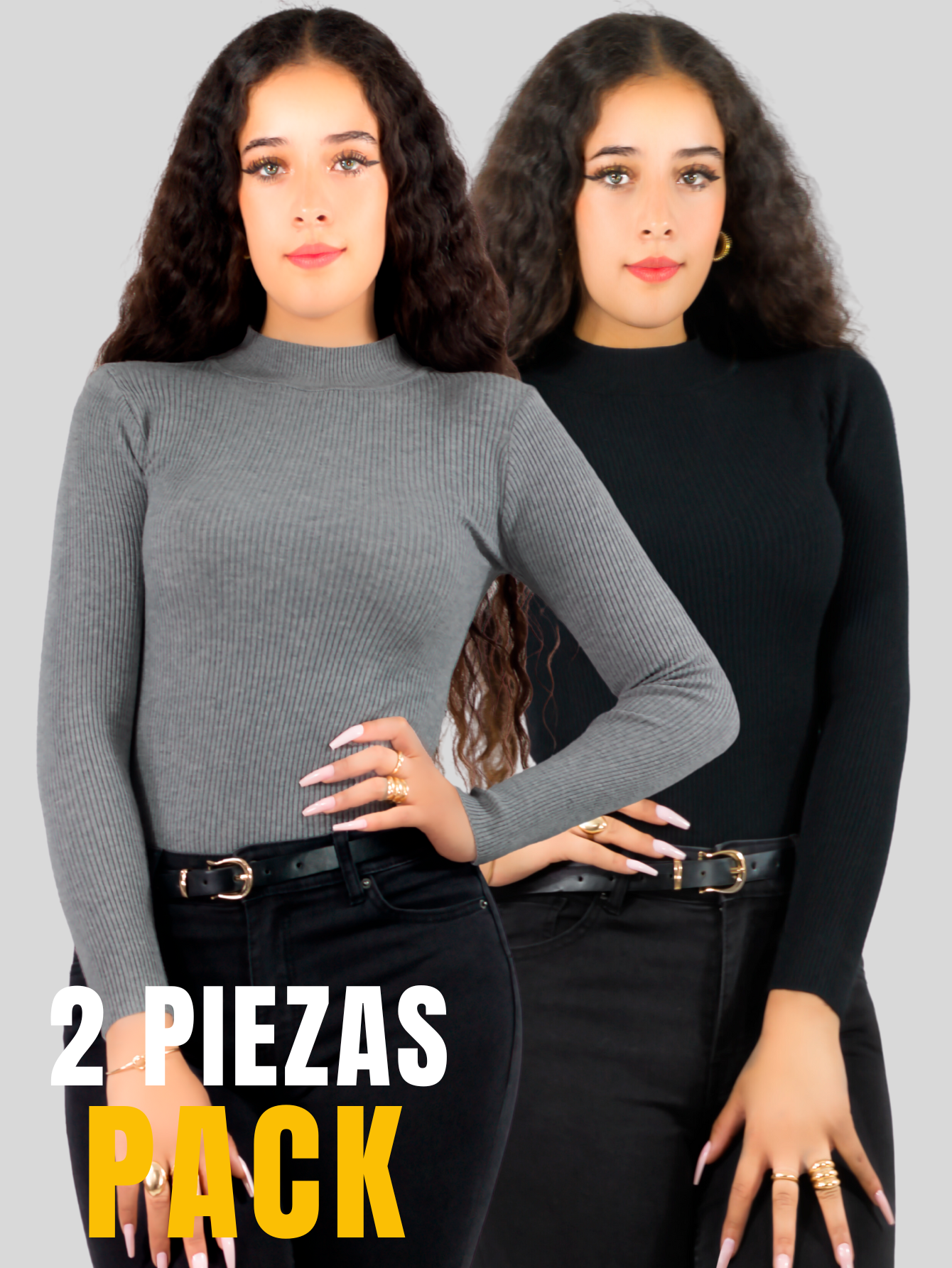 Foto 6 pulgar | Set De Dos Sueteres Para Mujer Casual Sweater Dama Diseño Canale Suet-1008-px2 Variedad De Colores Invierno Blusa
