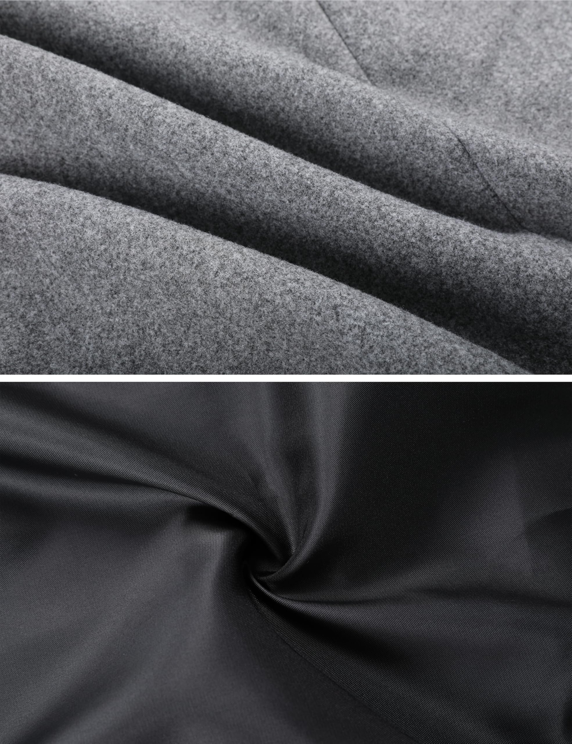 Foto 8 pulgar | Gabardina Pea Tanming Para Mujer, Mezcla De Lana, Gris Claro, Xs - Venta Internacional.
