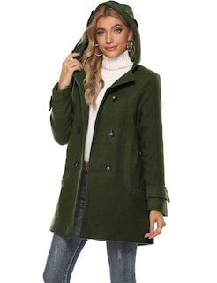 Foto 3 | Gabardina Coat Tanming, Cálida, De Lana Con Doble Botonadura, Para Mujer - Venta Internacional.
