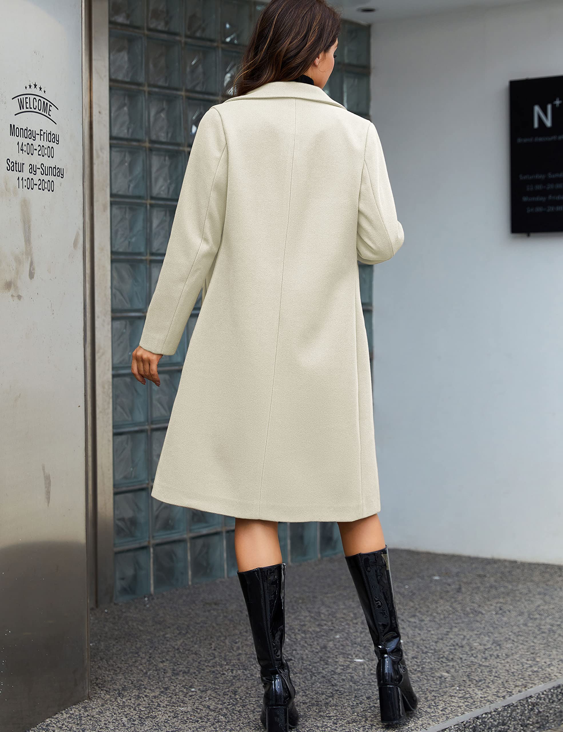 Foto 6 pulgar | Gabardina Pea Tanming Para Mujer, Mezcla De Lana Con Doble Botonadura - Venta Internacional.