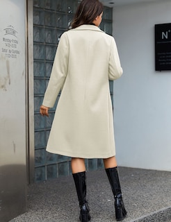 Foto 5 | Gabardina Pea Tanming Para Mujer, Mezcla De Lana Con Doble Botonadura - Venta Internacional.