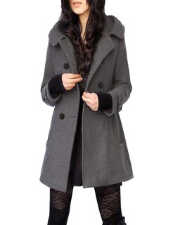 Foto 1 | Gabardina Coat Tanming De Lana Con Capucha Para Mujer - Venta Internacional.