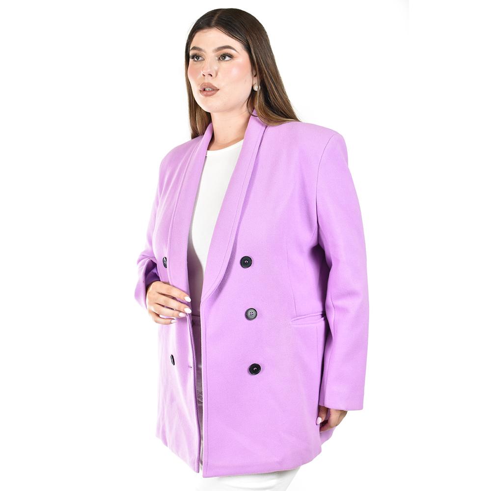 Foto 5 pulgar | Abrigo Tipo Blazer Roman Fashion Lila para Mujer