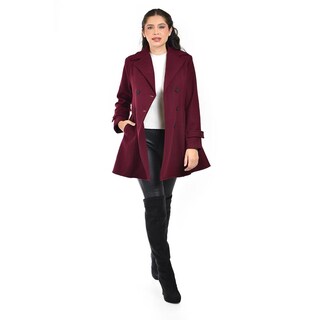 Foto 6 | Abrigo Tipo Trench Roman Fashion /juvenil 1520 (vino) Vino