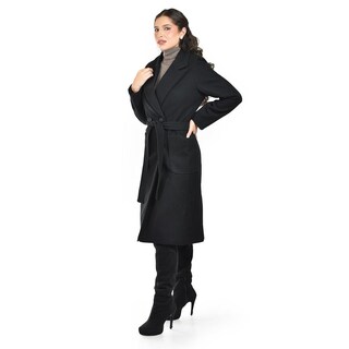 Foto 2 | Abrigo Largo Con Cinto Roman Fashion /juvenil 3013 (negro) Negro