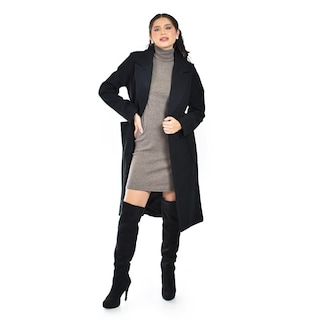 Foto 5 | Abrigo Largo Con Cinto Roman Fashion /juvenil 3013 (negro) Negro