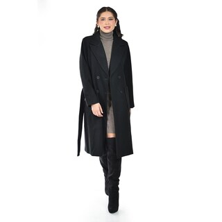 Foto 6 | Abrigo Largo Con Cinto Roman Fashion /juvenil 3013 (negro) Negro