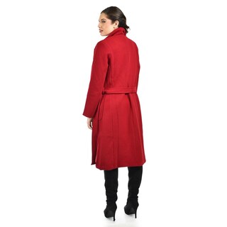 Foto 3 | Abrigo Largo Con Cinto Roman Fashion /juvenil 3013 (rojo) Rojo