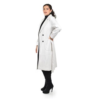 Foto 2 | Abrigo Largo Con Cinto Roman Fashion /juvenil 3013 (hueso) Beige