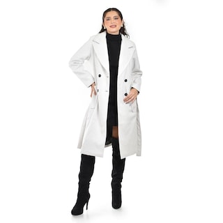 Foto 5 | Abrigo Largo Con Cinto Roman Fashion /juvenil 3013 (hueso) Beige