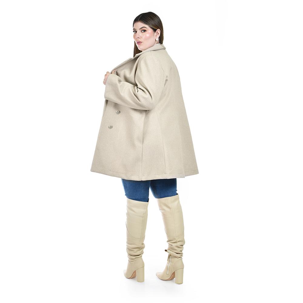 Foto 4 pulgar | Abrigo con Botón Roman Fashion Beige para Mujer