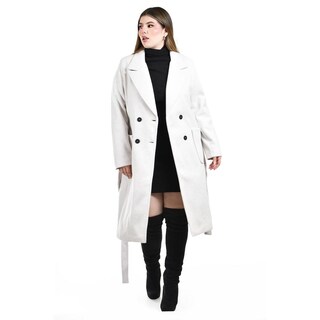 Foto 4 | Abrigo Largo con Cinto Roman Fashion para Mujer