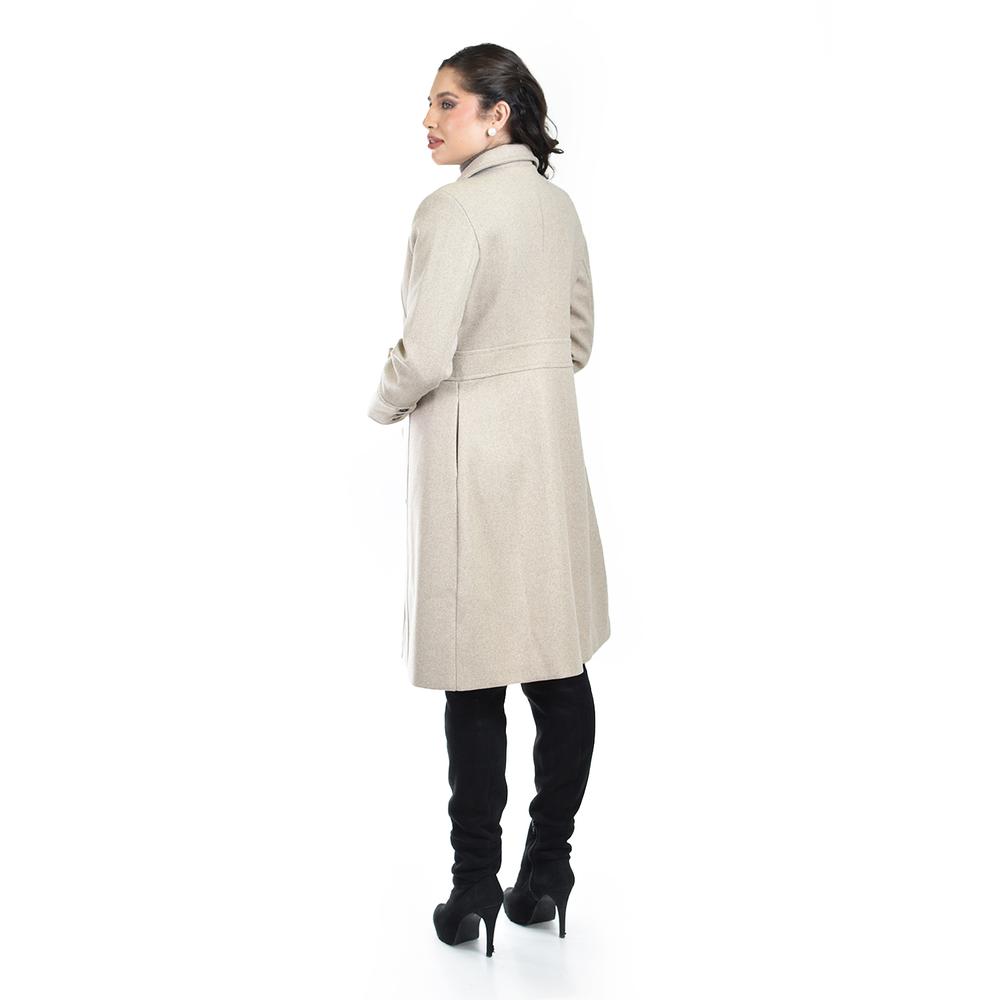 Foto 4 pulgar | Abrigo Recto Con Botones Frontales Roman Fashion /juvenil  3014 (beige) Beige