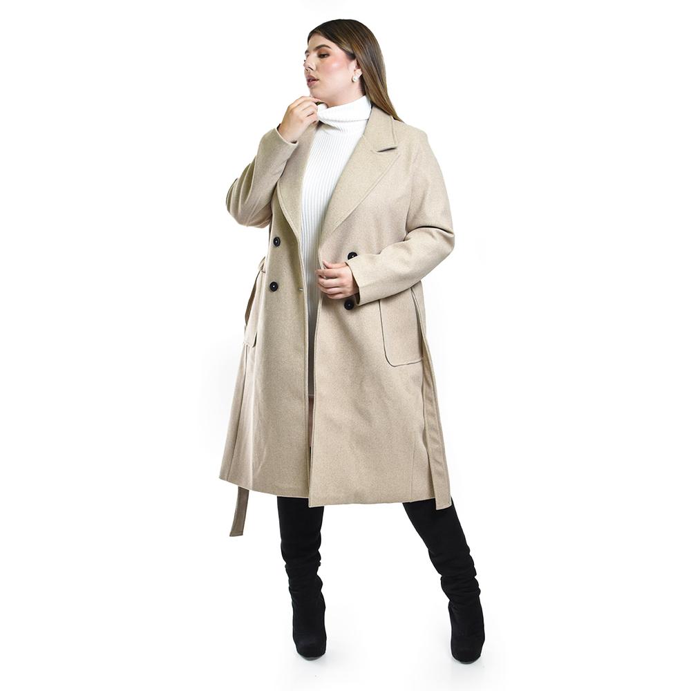 Foto 4 | Abrigo Largo con Cinto Roman Fashion para Mujer
