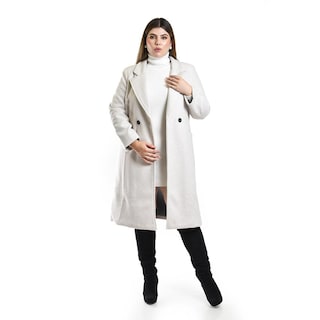 Foto 1 | Abrigo Largo Beige Roman Fashion para Mujer