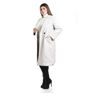 Foto 2 | Abrigo Largo Beige Roman Fashion para Mujer