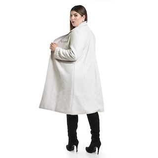 Foto 3 | Abrigo Largo Beige Roman Fashion para Mujer