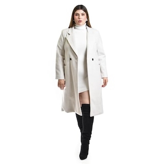 Foto 5 | Abrigo Largo Beige Roman Fashion para Mujer
