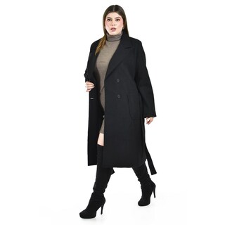 Foto 2 | Abrigo Largo con Cinto Roman Fashion para Mujer