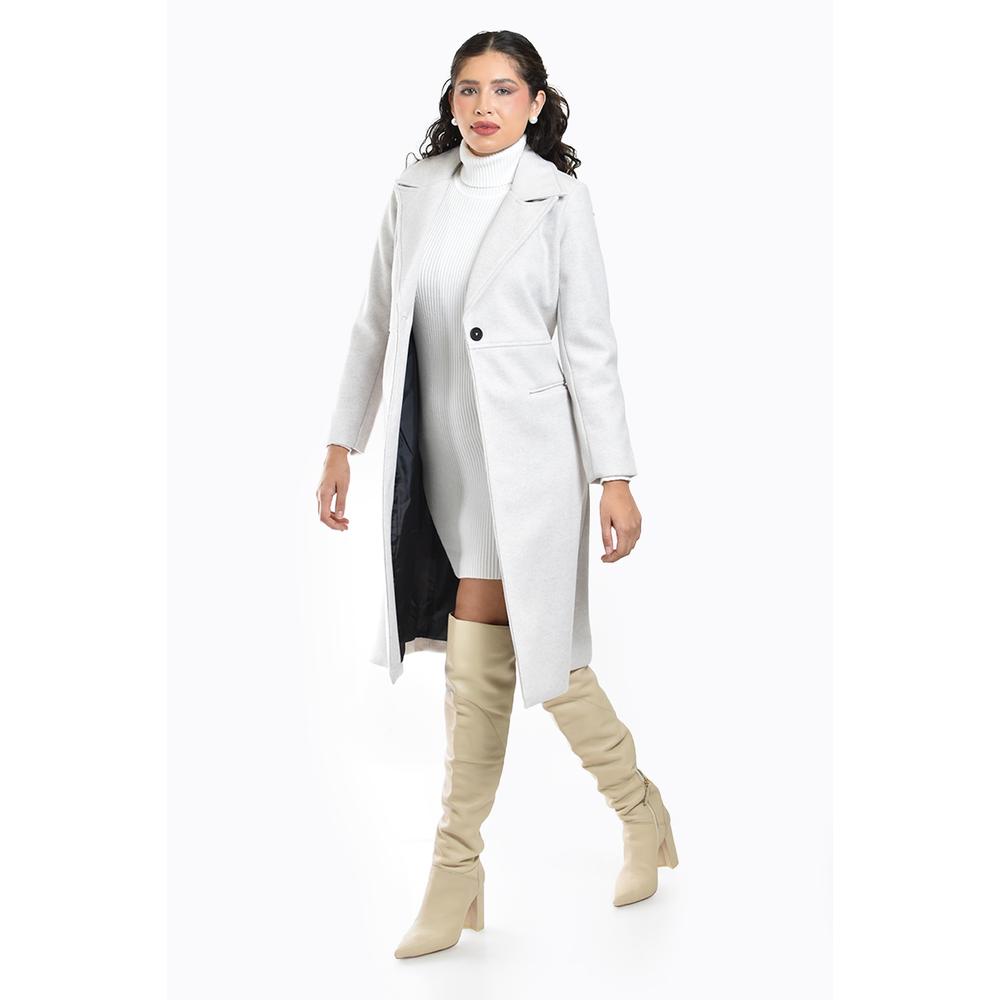 Foto 5 pulgar | Abrigo Largo Con Boton Roman Fashion /juvenil  3017 (hueso) Beige