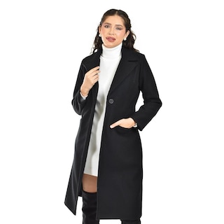 Foto 4 | Abrigo Largo Con Boton Roman Fashion /juvenil 3017 (negro) Negro