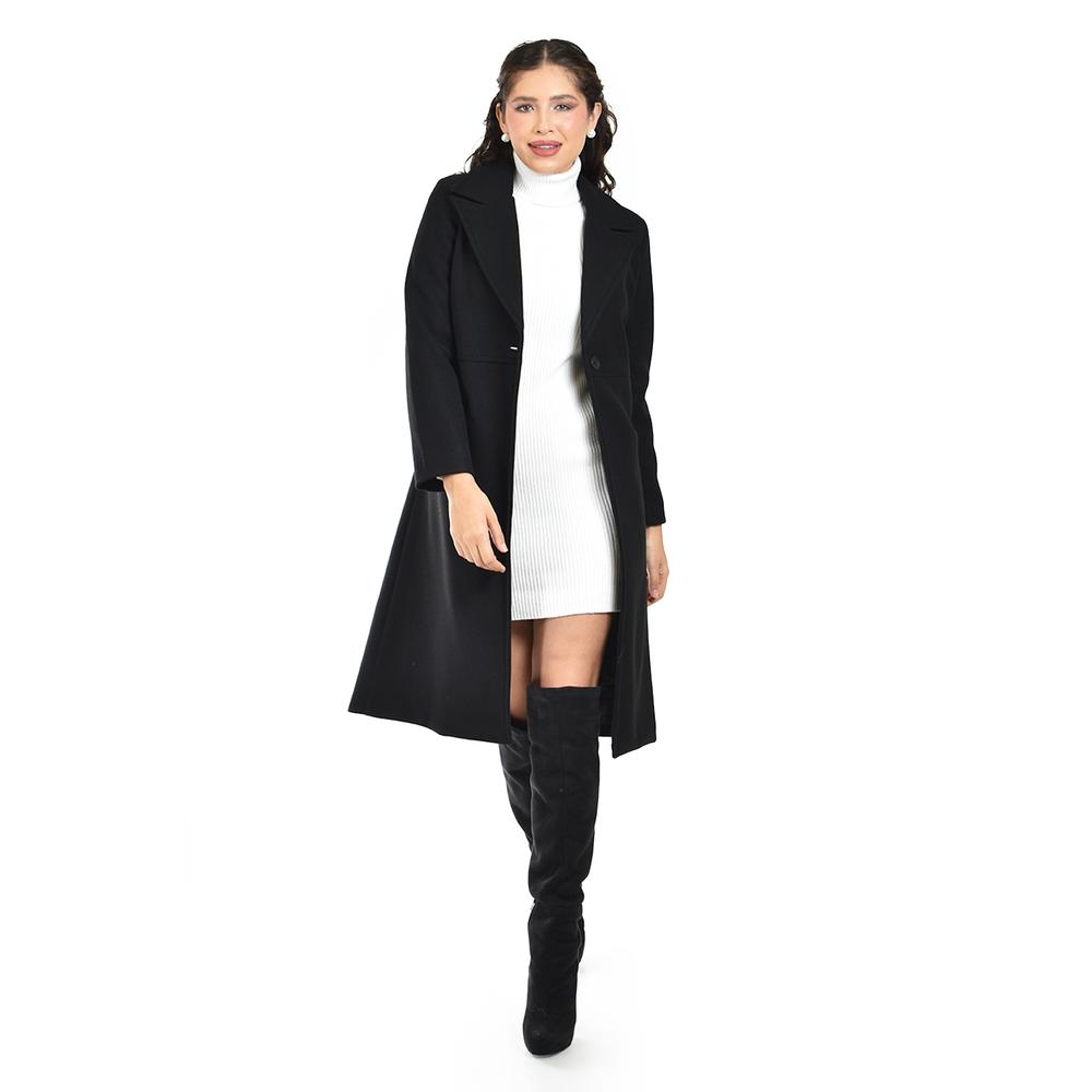 Foto 5 | Abrigo Largo Con Boton Roman Fashion /juvenil  3017 (negro) Negro