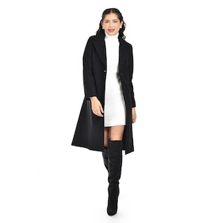 Foto 5 | Abrigo Largo Con Boton Roman Fashion /juvenil 3017 (negro) Negro
