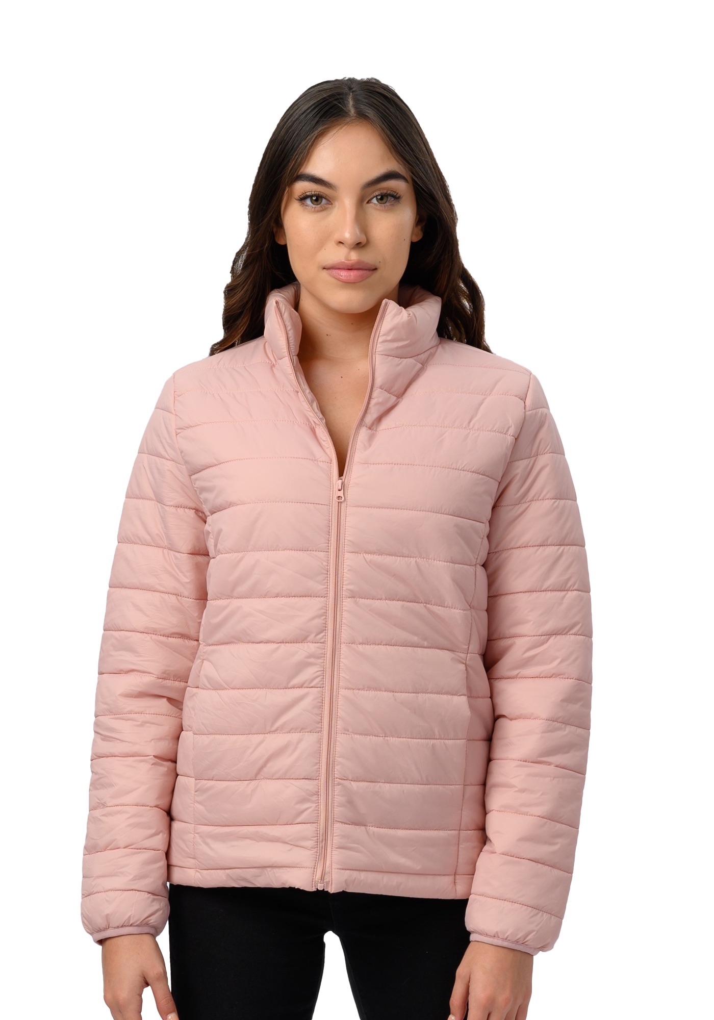Foto 2 pulgar | Chamarra Capitonada Corte Slim para Mujer Refinery Republic color Rosa Claro