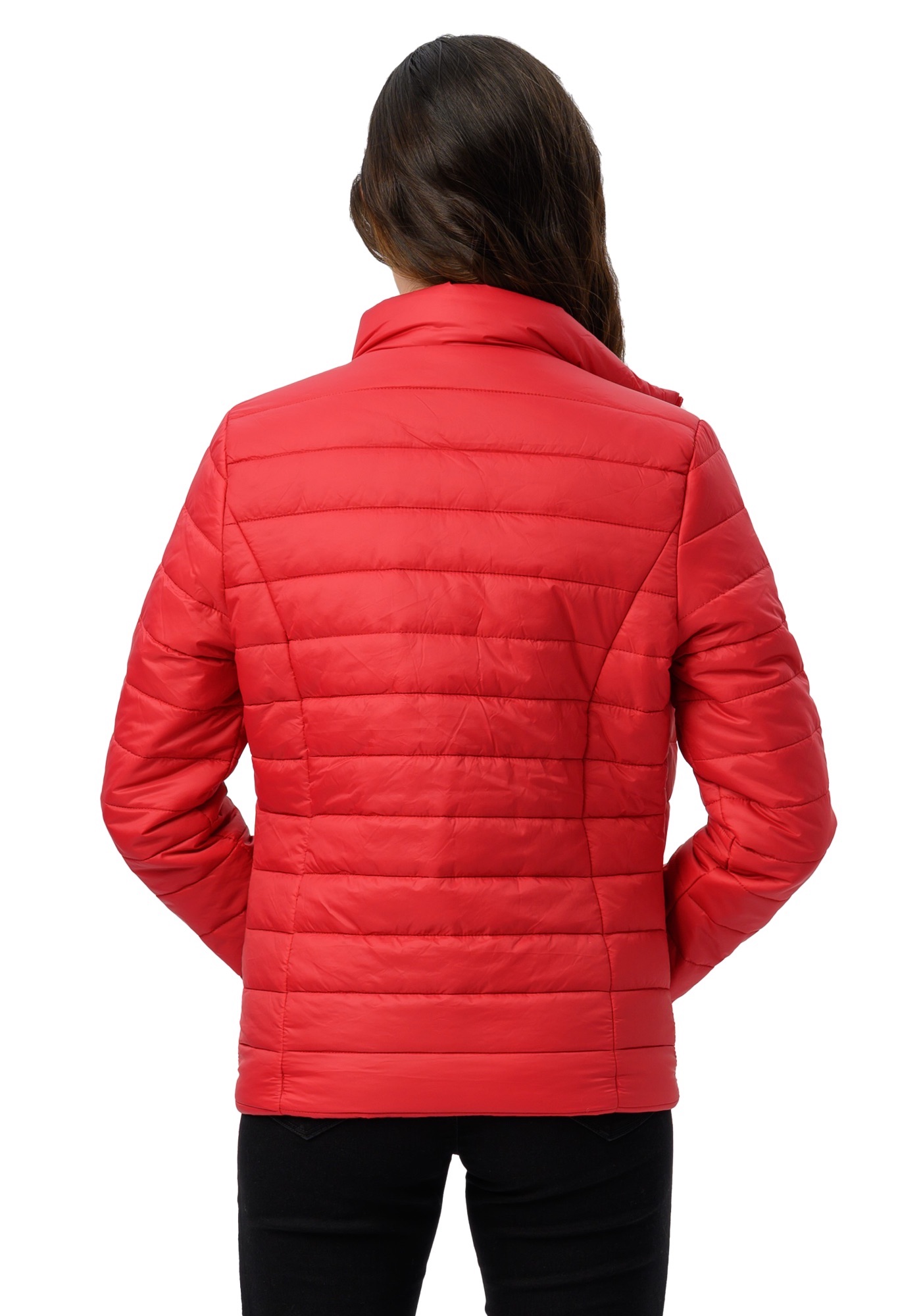 Foto 3 pulgar | Chamarra Capitonada Corte Slim para Mujer Refinery Republic color Rojo