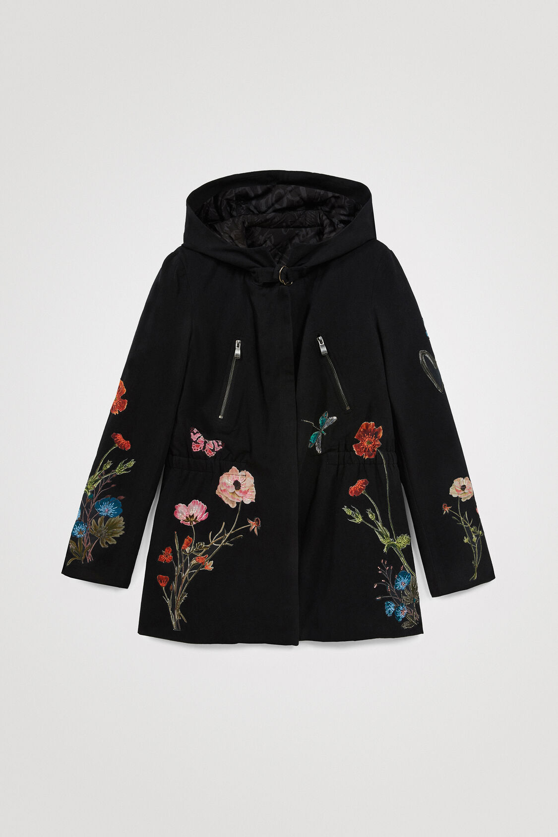 Chaqueta Desigual con Capucha color Negro para Mujer