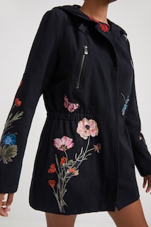 Foto 4 | Chaqueta Desigual con Capucha color Negro para Mujer