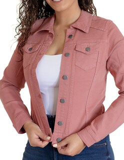 Foto 3 | Chamarra Indicum Denim Sweet Pink Slim Fit color Rosa para Mujer