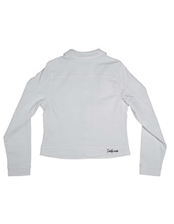 Foto 6 | Chamarra Indicum Denim Pale Slim Fit color Blanco para Mujer