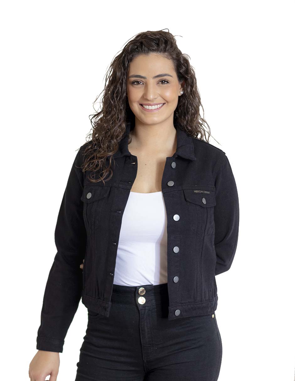 Foto 1 | Chamarra De Mezclilla Indicum Noir Slim Fit Negra