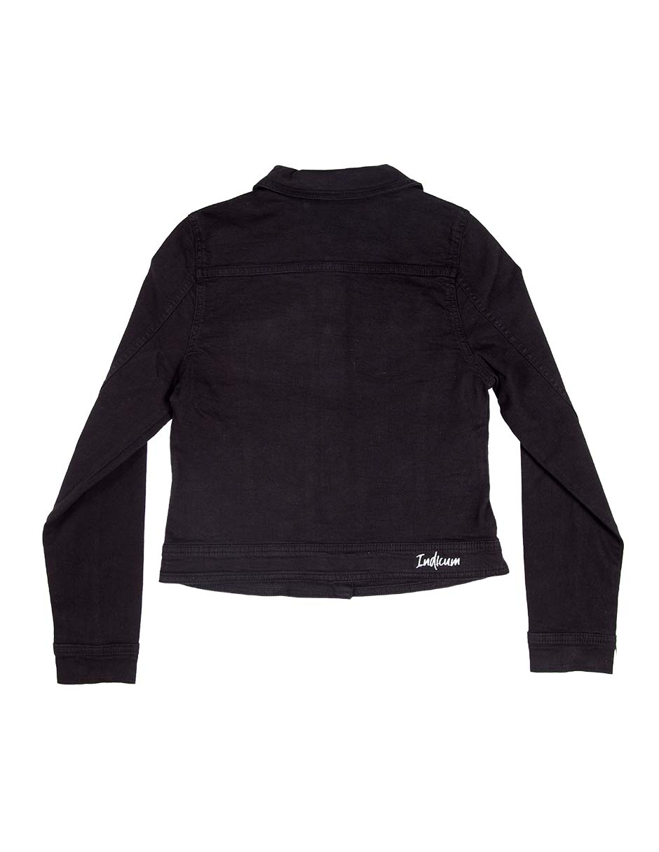 Foto 5 | Chamarra De Mezclilla Indicum Noir Slim Fit Negra