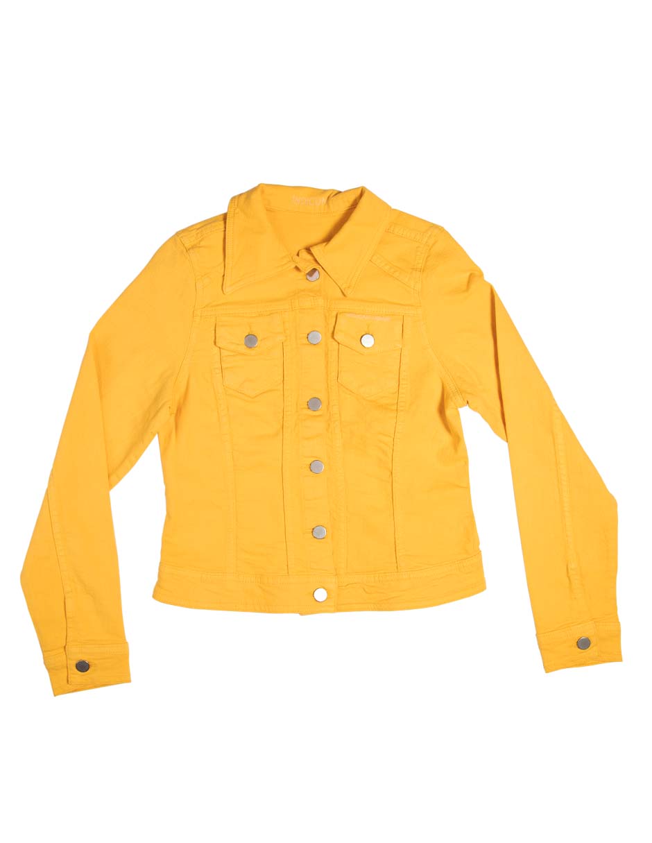 Foto 6 | Chamarra para Dama Indicum Beatle Slim Fit color Amarillo