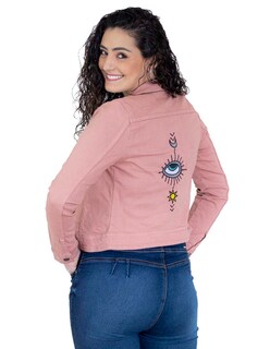 Foto 2 | Chamarra para Dama Indicum Pink Eye Slim Fit color Rosa