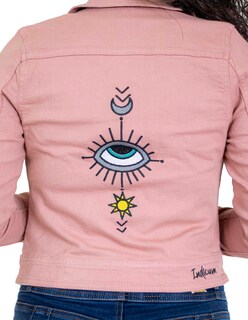 Foto 3 | Chamarra para Dama Indicum Pink Eye Slim Fit color Rosa