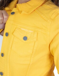 Foto 4 | Chamarra para Dama Indicum Hakuna Slim Fit color Amarillo