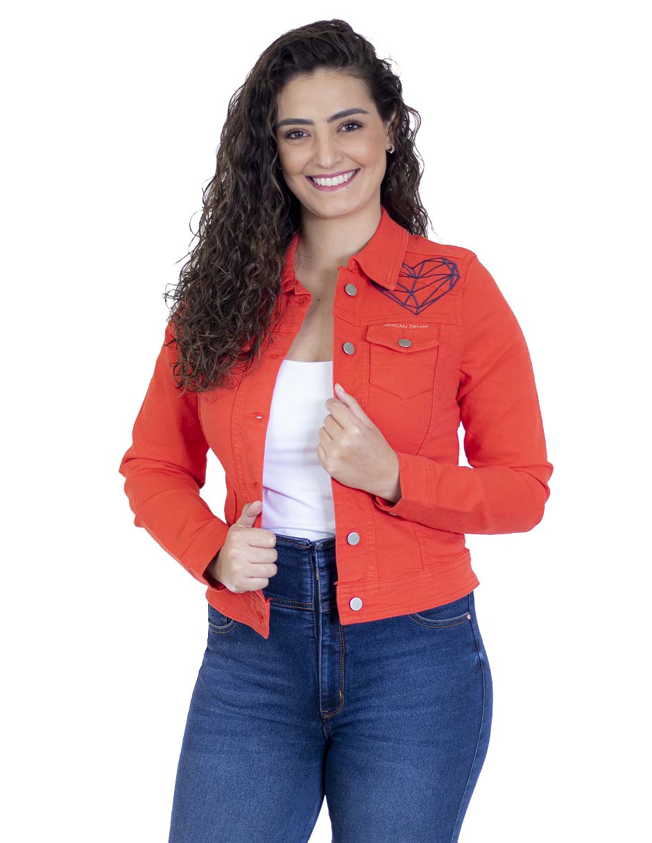 Foto 1 | Chamarra De Mezclilla Indicum Diamond Slim Fit Color Rojo