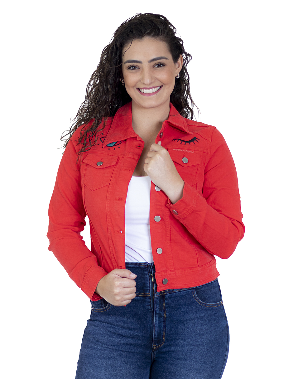 Foto 1 | Chamarra para Dama Indicum Blink Slim Fit color Rojo