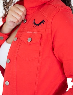Foto 4 | Chamarra para Dama Indicum Blink Slim Fit color Rojo