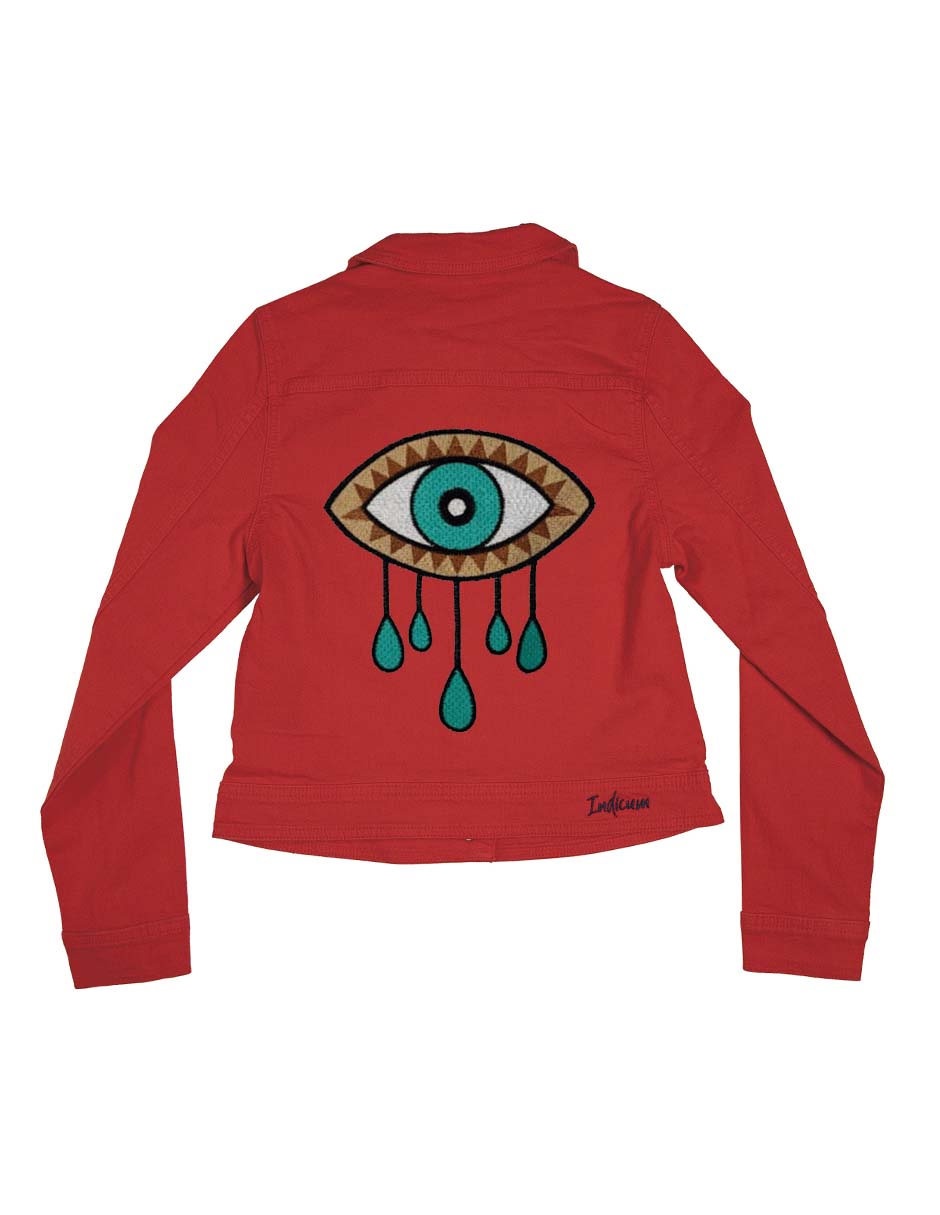 Foto 5 | Chamarra para Dama Indicum Blink Slim Fit color Rojo