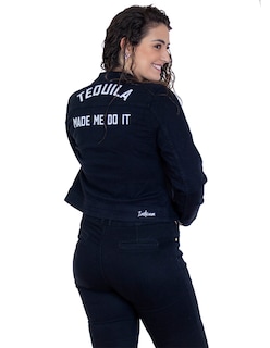 Foto 2 | Chamarra para Dama Indicum Tequila Slim Fit color Negro